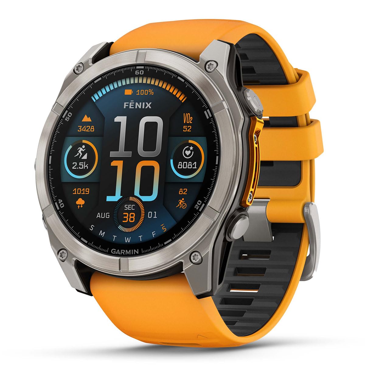 Amazon.com: Garmin Fenix 8 AMOLED Sapphire (51mm, Titanium/Spark